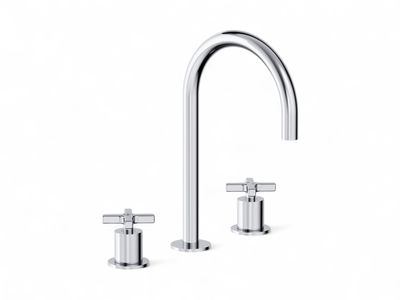Mélangeur de lavabo 3 trous THG avec vidage bec haut - Collection "Estran"