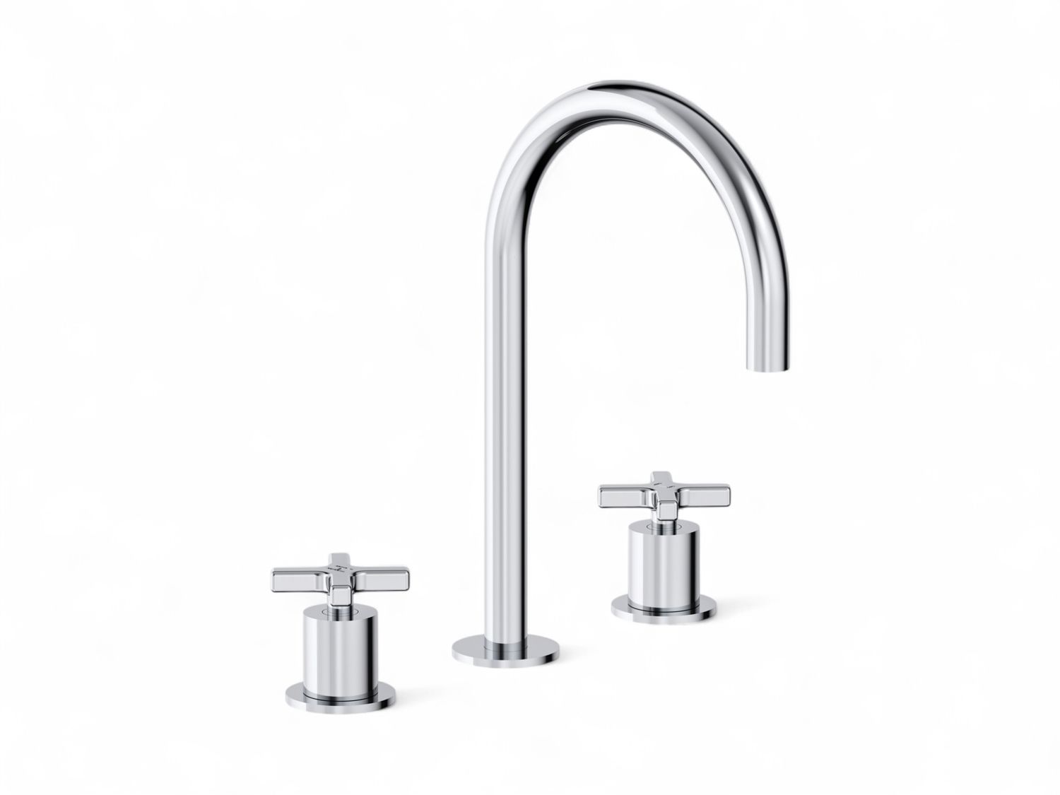Mélangeur de lavabo 3 trous THG avec vidage bec haut - Collection "Estran"