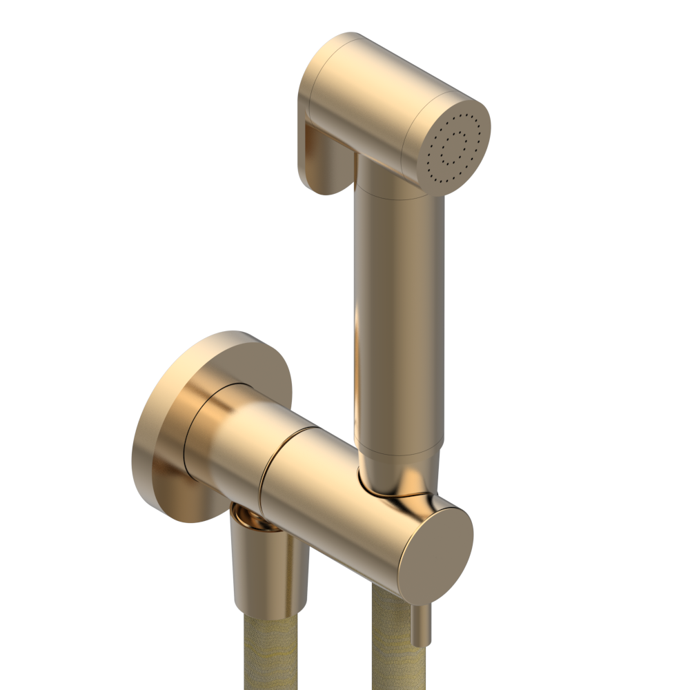 Ensemble hygiénique pour WC avec douchette à gâchette THG pour eau froide avec support et flexible - Collection "Oyat" — vue 3