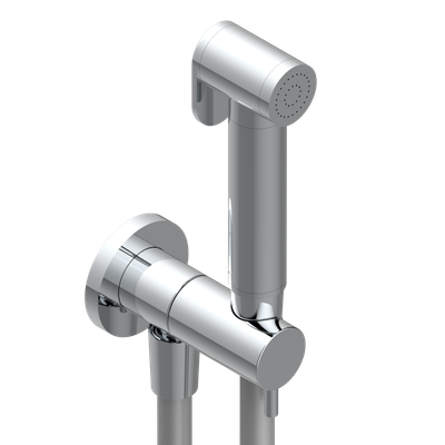 Ensemble hygiénique pour WC avec douchette à gâchette THG pour eau froide avec support et flexible - Collection "Oyat"