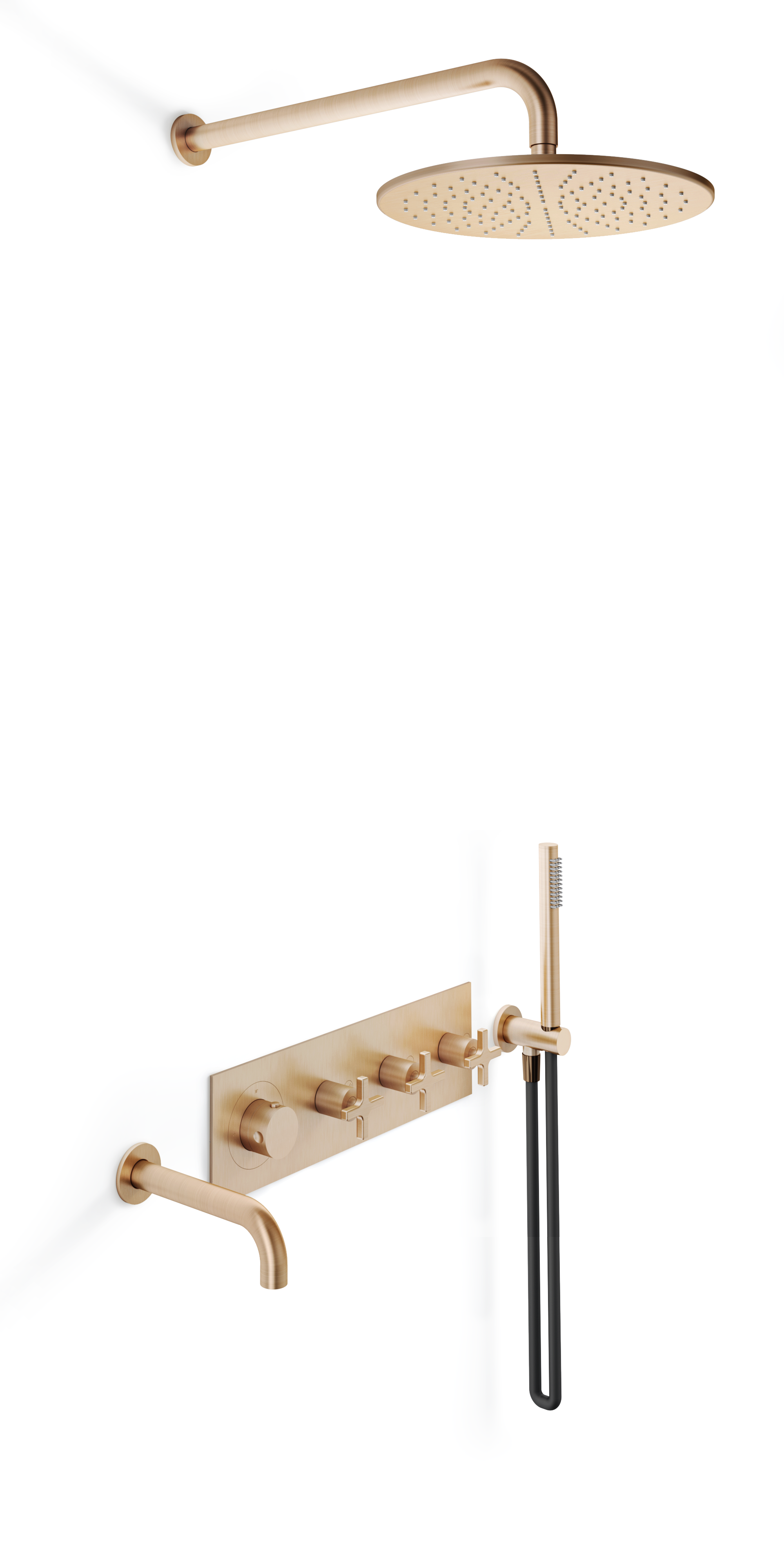 Ensemble de bain / douche thermostatique encastré THG - Collection "Estran" - vue 2