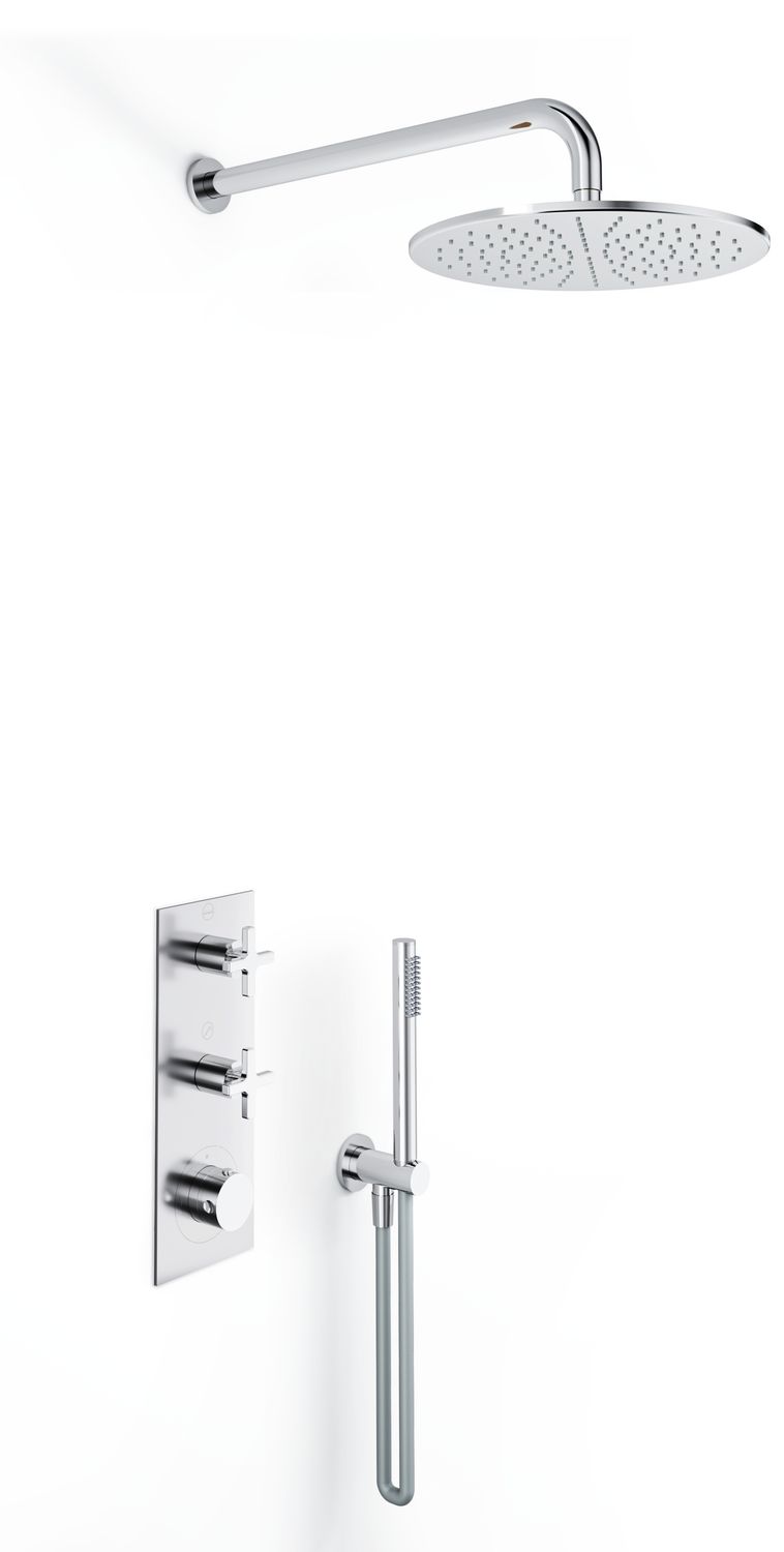 Ensemble de douche thermostatique encastré THG - Collection "Estran"