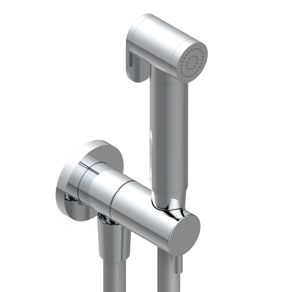 Ensemble hygiénique pour WC avec douchette à gâchette THG pour eau froide avec support et flexible - Collection "Estran"