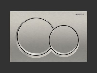 Plaque de déclenchement Alpha01 round PVD nickel brossé