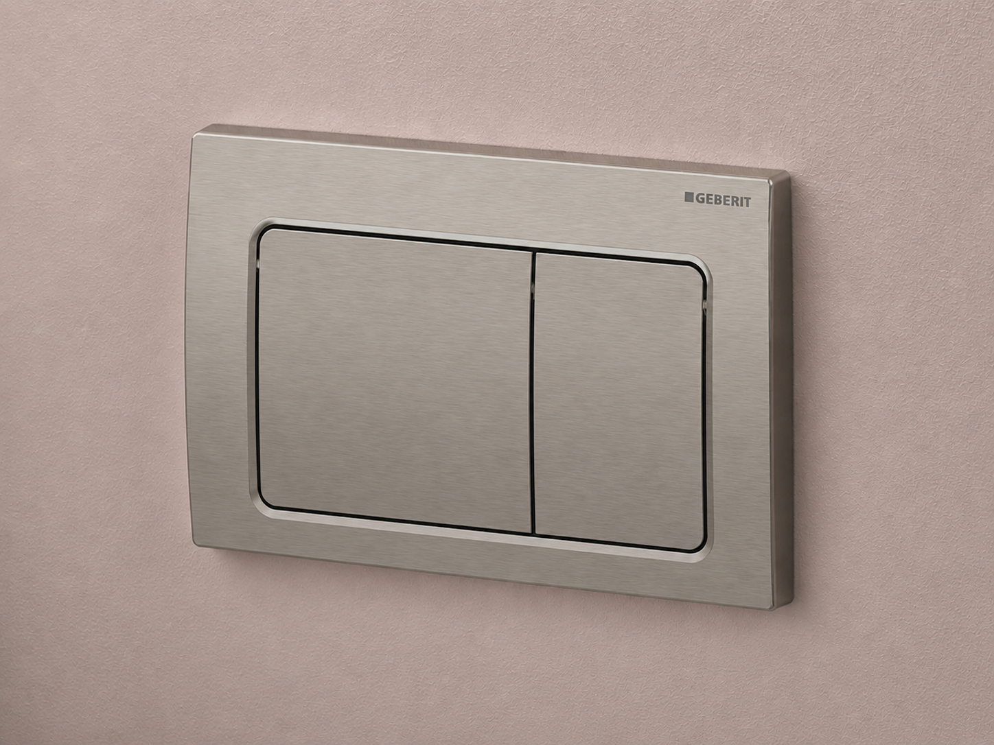 Plaque de déclenchement Alpha01 square PVD nickel brossé