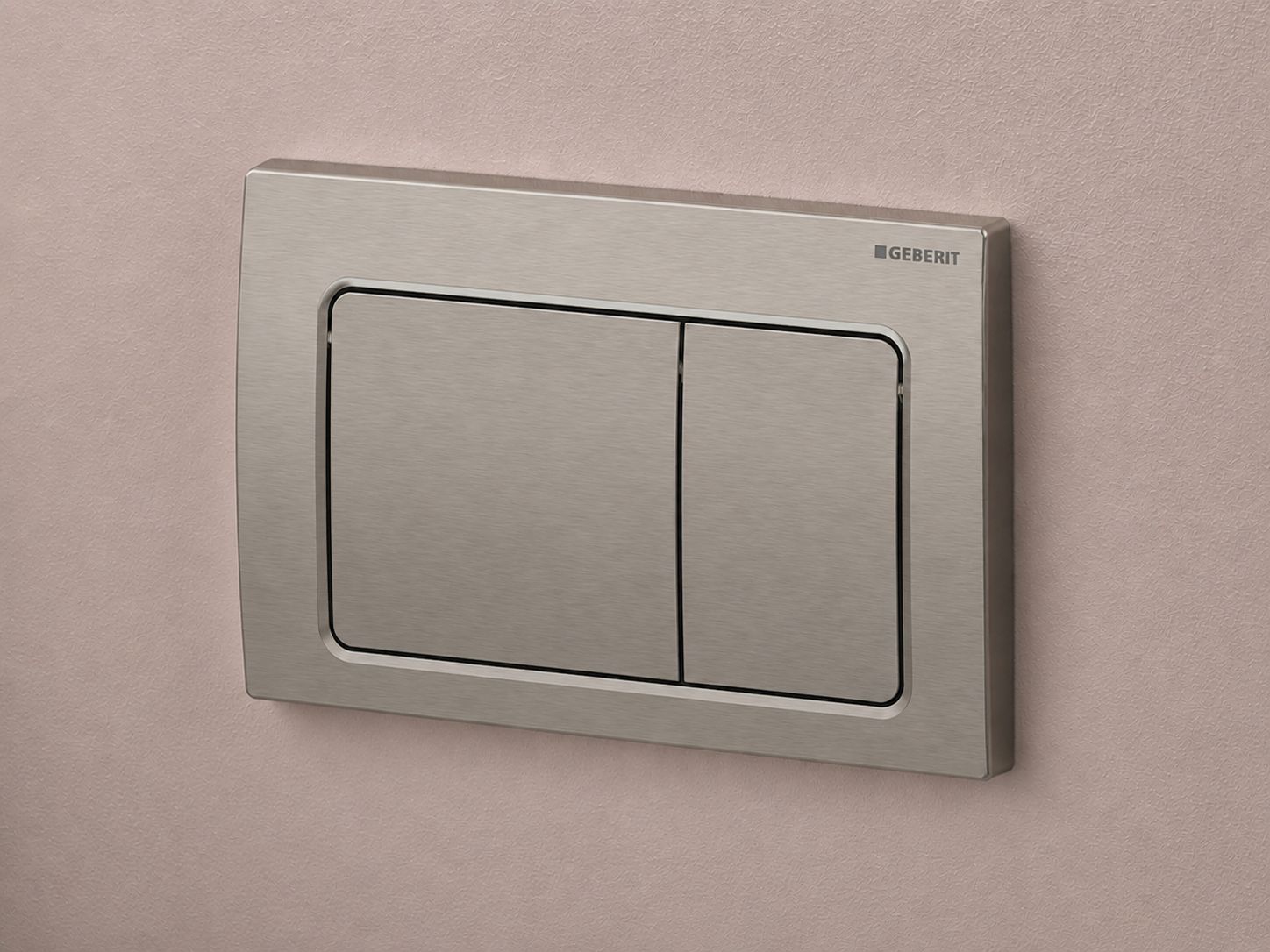 Plaque de déclenchement Alpha01 square PVD nickel brossé
