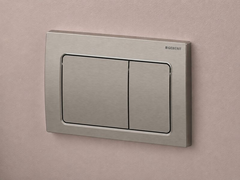 Plaque de déclenchement Alpha01 square PVD nickel brossé