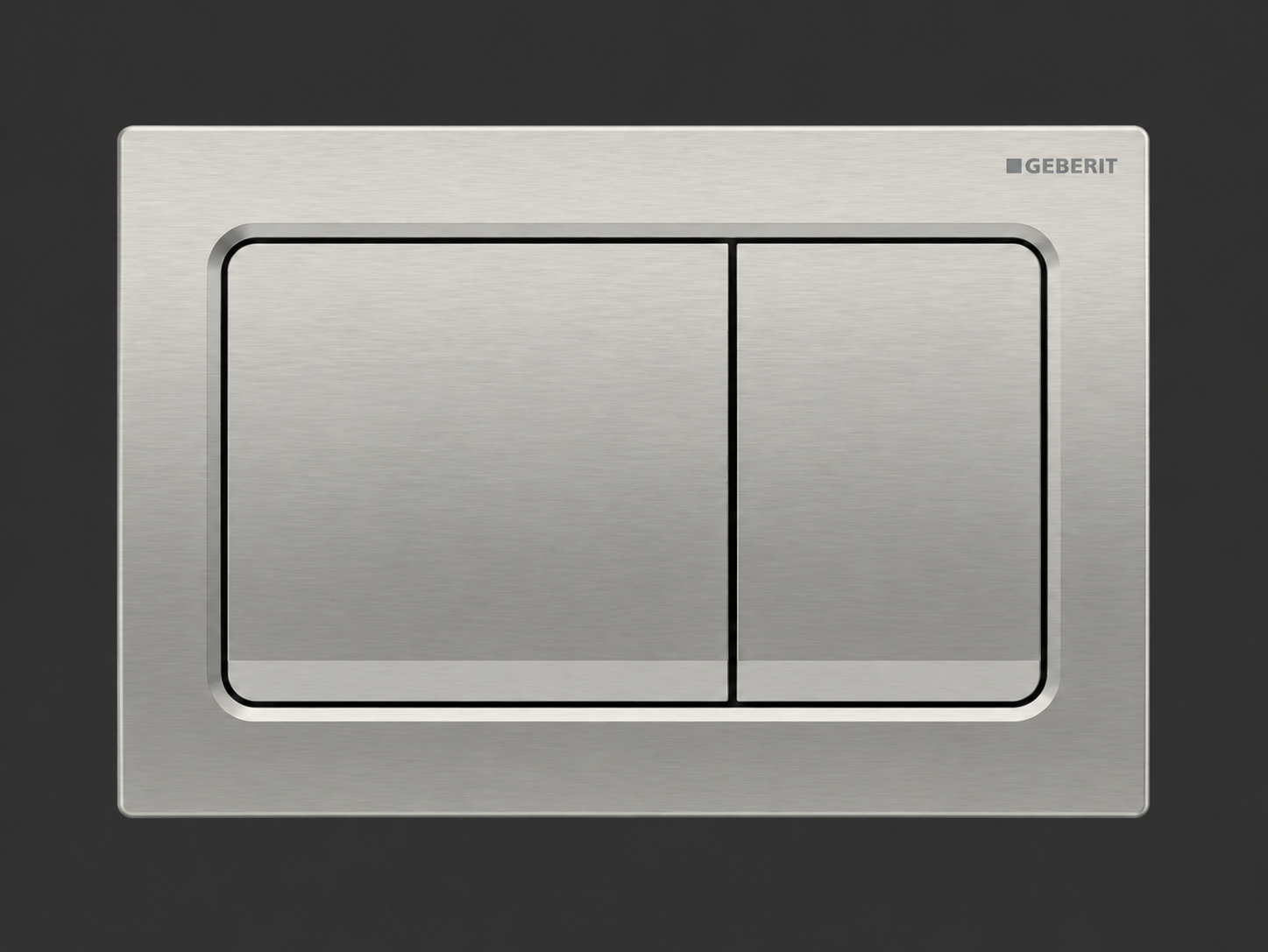 Plaque de déclenchement Alpha01 square PVD nickel brossé