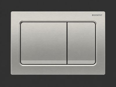 Plaque de déclenchement Alpha01 square PVD nickel brossé