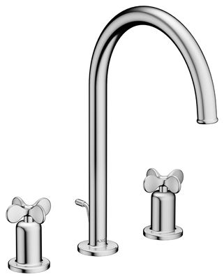 AXOR Archivio 190 3-Hole Basin Mixer with Cross Handles and Waste Set