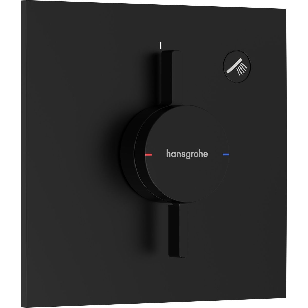 Set de finition pour mitigeur mécanique encastré Hansgrohe DuoTurn E avec 1 fonction en noir mat