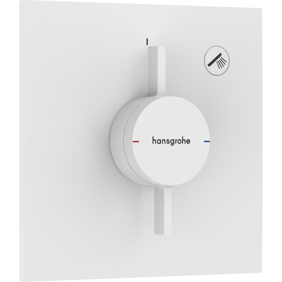 Set de finition pour mitigeur mécanique encastré Hansgrohe DuoTurn E avec 1 fonction en blanc mat