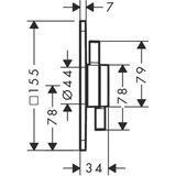 DuoTurn Q Set de finition pour mitigeur mécanique encastré avec 1 fonction