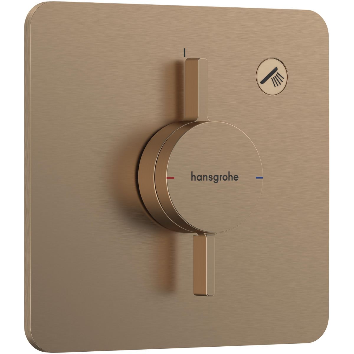 Set de finition pour mitigeur mécanique encastré Hansgrohe DuoTurn Q avec 1 fonction en bronze brossé