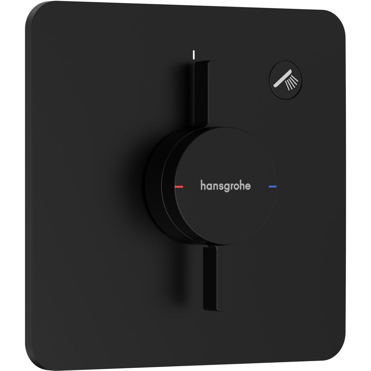 Set de finition pour mitigeur mécanique encastré Hansgrohe DuoTurn Q avec 1 fonction en noir mat