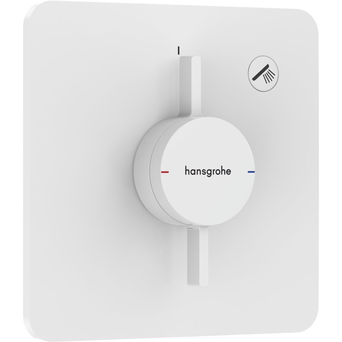 Set de finition pour mitigeur mécanique encastré Hansgrohe DuoTurn Q avec 1 fonction en blanc mat