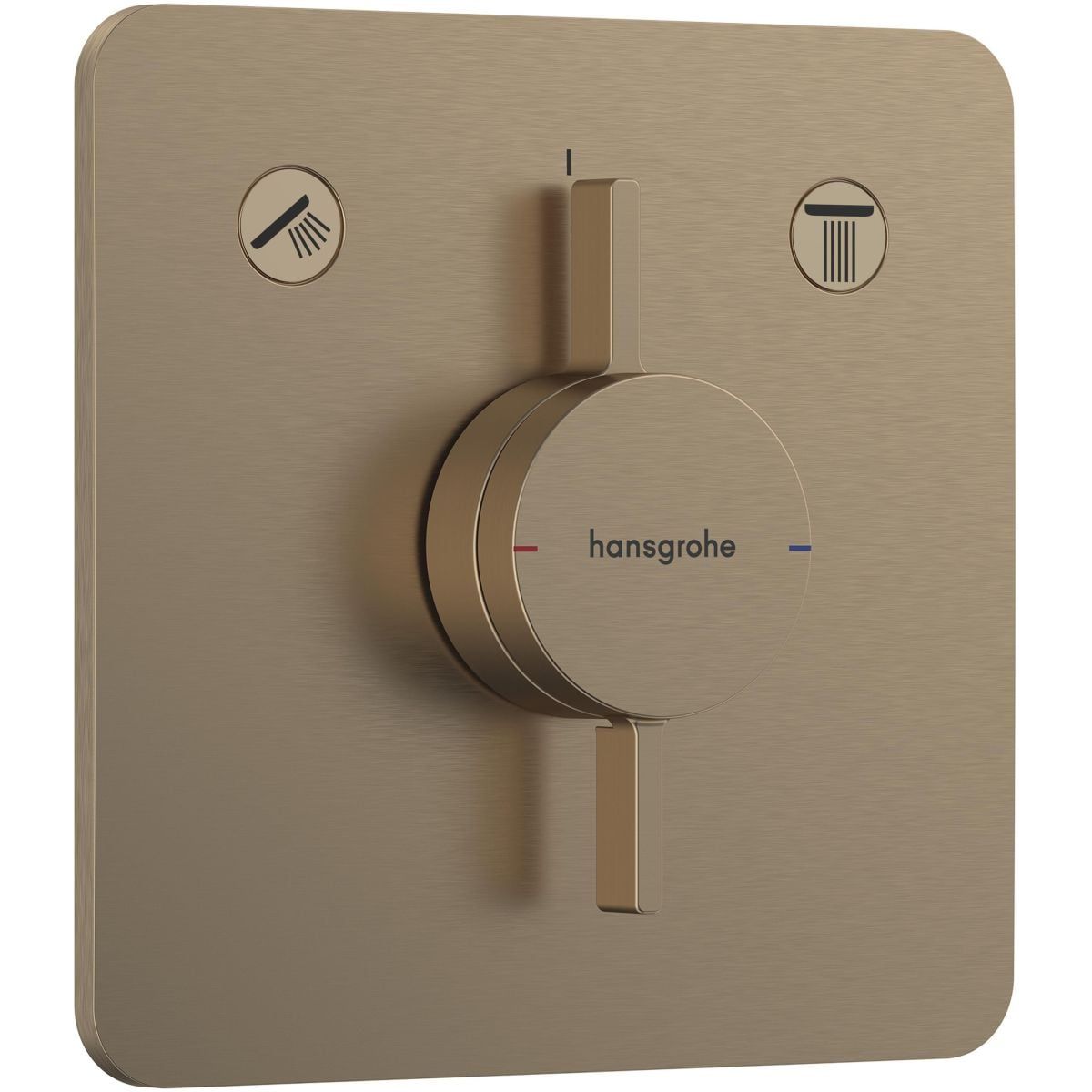 Set de finition pour mitigeur mécanique encastré Hansgrohe DuoTurn E avec 2 fonctions en bronze brossé