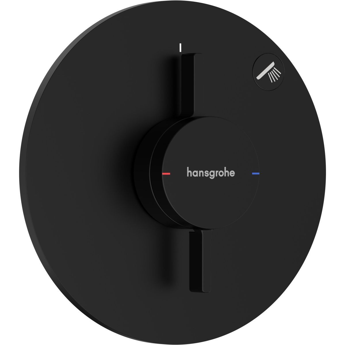 Set de finition pour mitigeur mécanique encastré Hansgrohe DuoTurn S avec 1 fonction en noir mat
