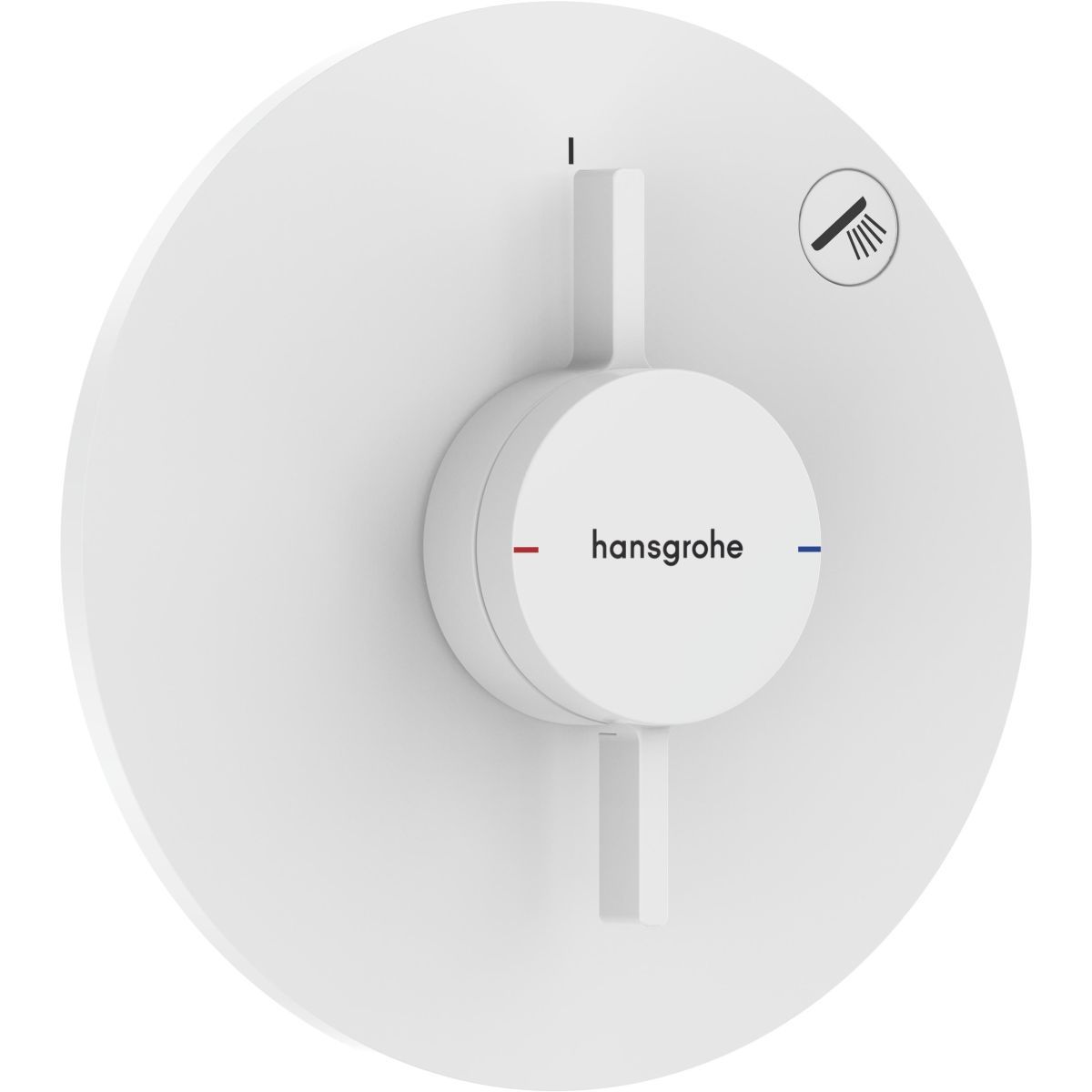 Set de finition pour mitigeur mécanique encastré Hansgrohe DuoTurn S avec 1 fonction en blanc mat