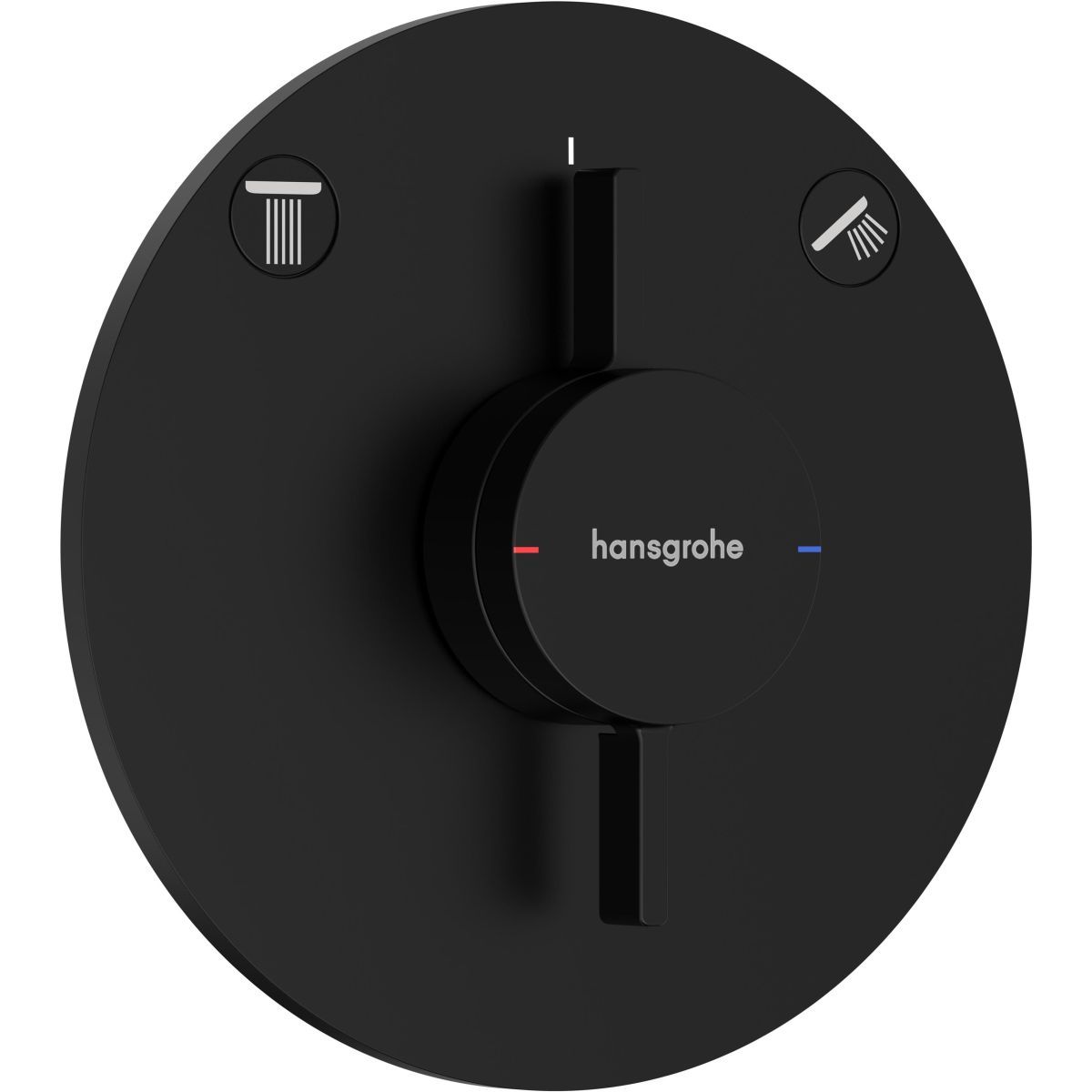 Set de finition pour mitigeur mécanique encastré Hansgrohe DuoTurn S avec 2 fonctions en noir mat