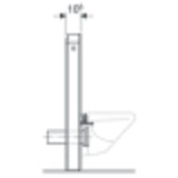 Panneau sanitaire Geberit Monolith pour WC suspendu, 101 cm / Verre menthe