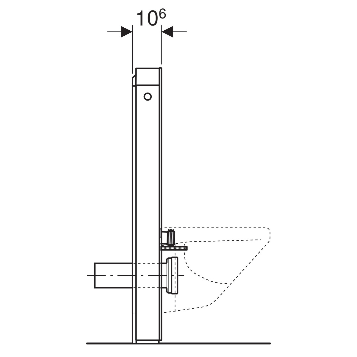 Panneau sanitaire Geberit Monolith pour WC suspendu, 101 cm / Verre menthe — vue 4