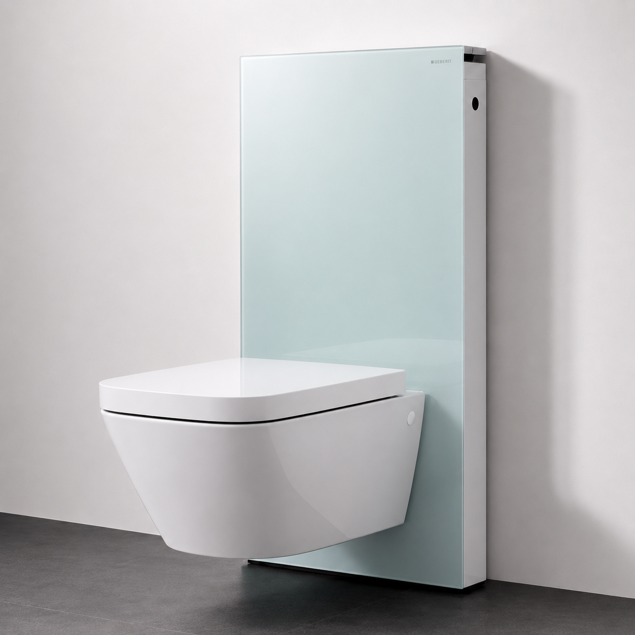 Panneau sanitaire Geberit Monolith pour WC suspendu, 101 cm / Verre menthe