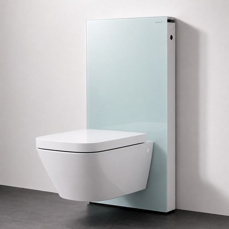 Panneau sanitaire Geberit Monolith pour WC suspendu, 101 cm / Verre menthe