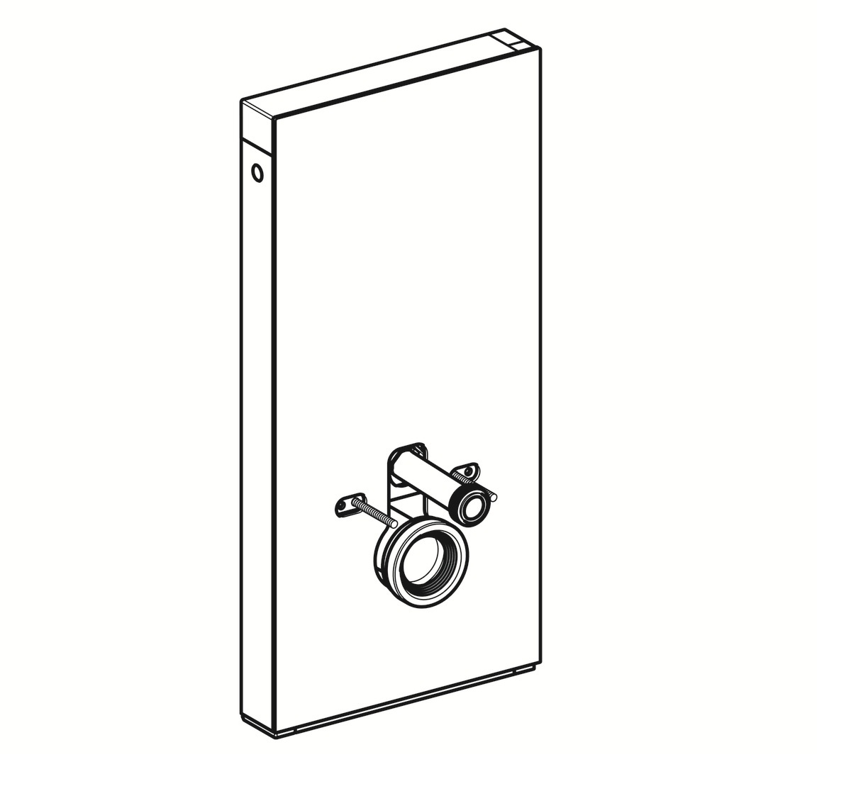 Panneau sanitaire Geberit Monolith pour WC suspendu, 101 cm / Verre noir - vue 4