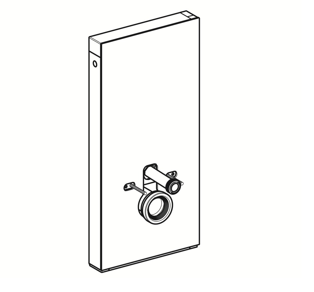 Panneau sanitaire Geberit Monolith pour WC suspendu, 101 cm / Verre noir — vue 4