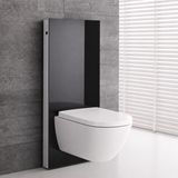 Panneau sanitaire Geberit Monolith pour WC suspendu, 101 cm / Verre noir