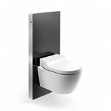 Panneau sanitaire Geberit Monolith pour WC suspendu, 101 cm / Verre noir