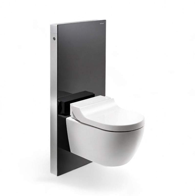 Panneau sanitaire Geberit Monolith pour WC suspendu, 101 cm / Verre noir