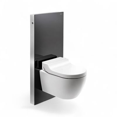 Panneau sanitaire Geberit Monolith pour WC suspendu, 101 cm / Verre noir