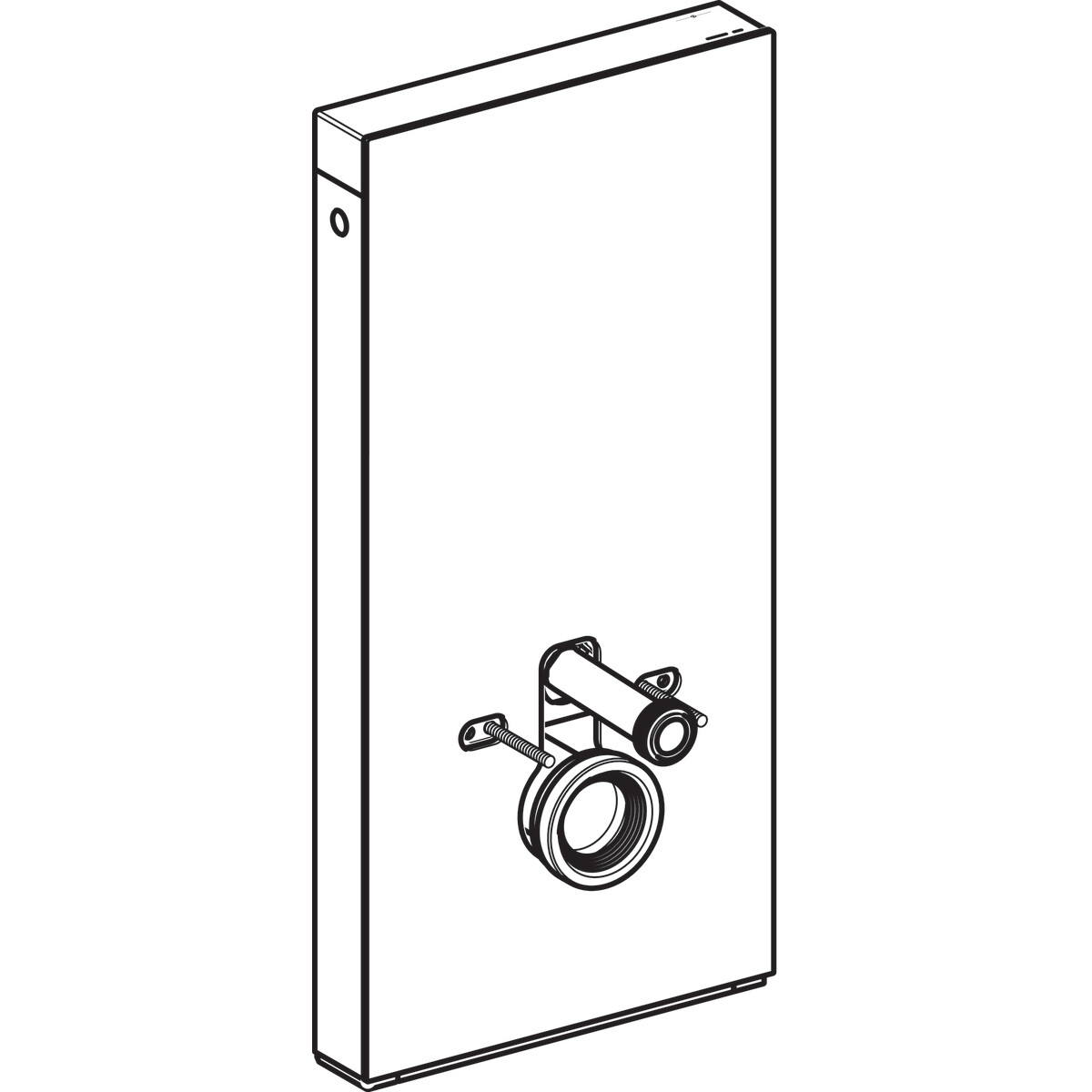 Panneau sanitaire Geberit Monolith PLUS pour WC suspendu / Verre blanc — vue 3