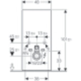 Panneau sanitaire Geberit Monolith PLUS pour WC suspendu / Verre blanc