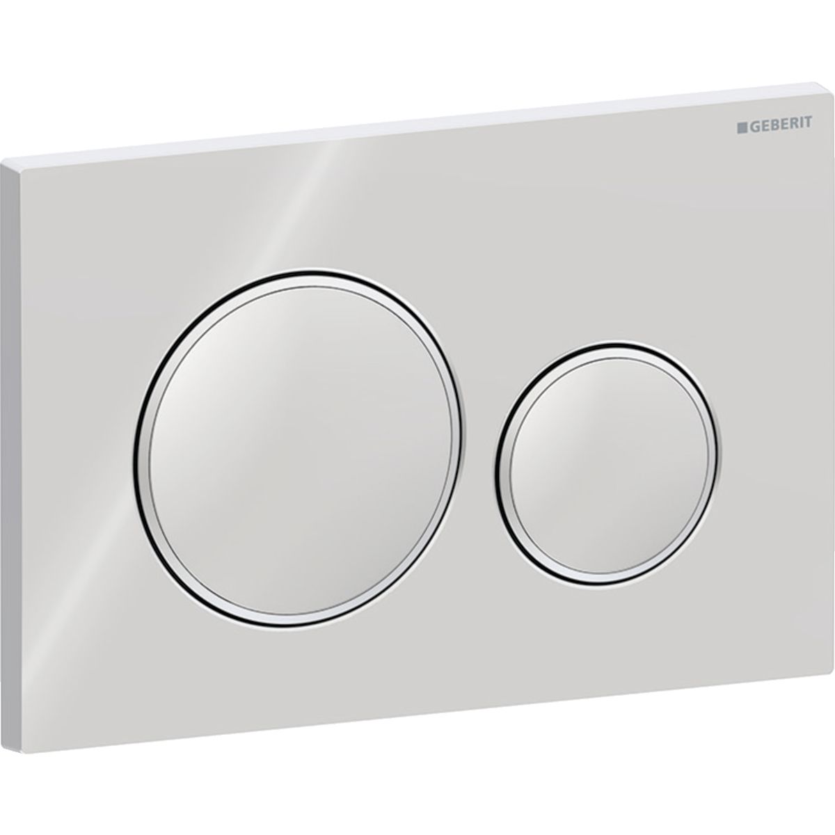 Geberit Sigma20 Flush Plate / Glossy Chrome - Design Rings: Matte Chrome