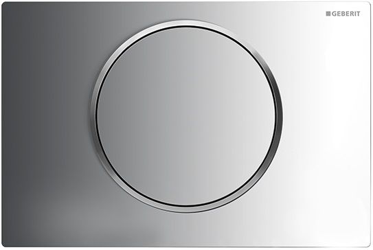 Geberit Sigma10 Flush Plate / Bright Chrome - Matte Chrome Design Ring