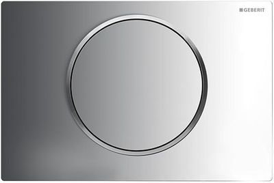 Geberit Sigma10 Flush Plate / Bright Chrome - Matte Chrome Design Ring