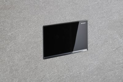 Geberit Sigma60 Flush Plate Wall-Flush / Black Glass Geberit Sigma60 Flush Plate Wall-Flush / Black Glass