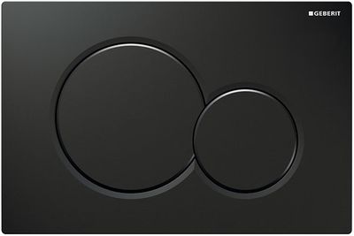 Geberit Sigma01 Round Flush Plate / Dark Black