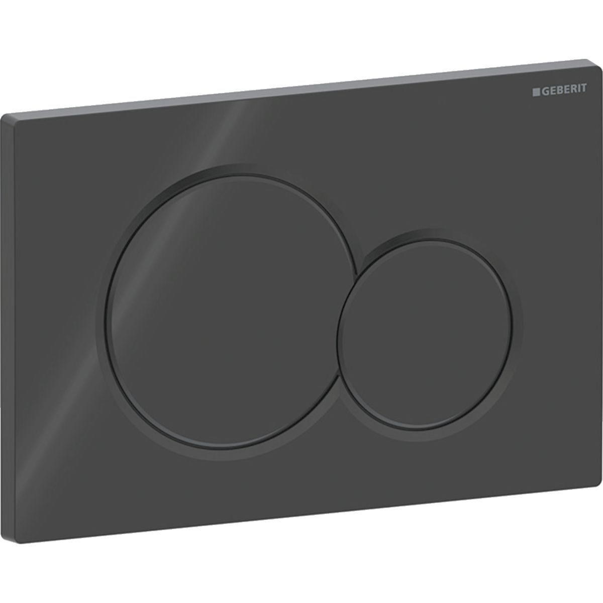 Plaque de déclenchement Geberit Sigma01 round / Noir foncé — vue 3