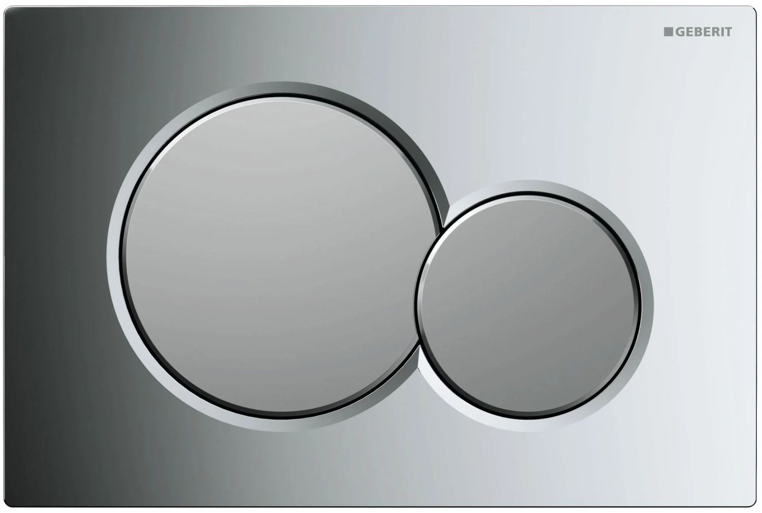 Geberit Sigma01 Round Actuation Plate / Glossy Chrome - Matte Chrome