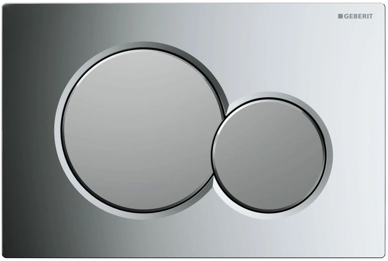 Plaque de déclenchement Geberit Sigma01 round / Chromé brillant - Chromé mat