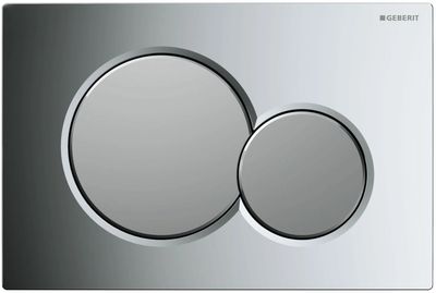 Geberit Sigma01 Round Actuation Plate / Glossy Chrome - Matte Chrome Geberit Sigma01 Round Actuation Plate / Glossy Chrome - Matte Chrome