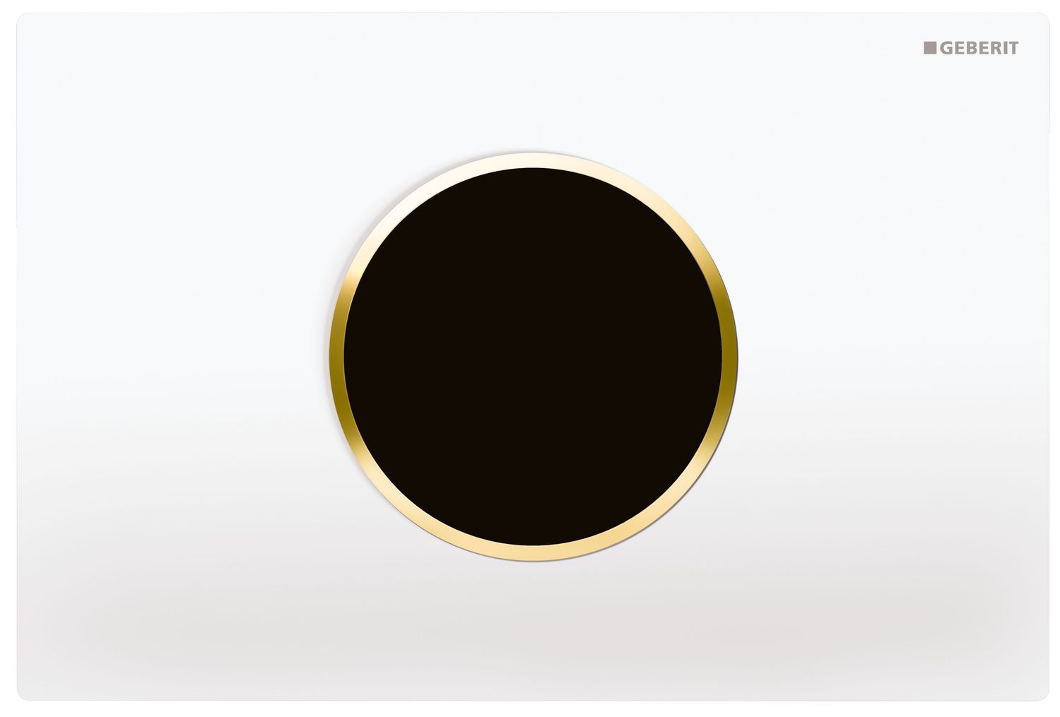Geberit Sigma10 plaque de déclenchement infrarouge électronique Blanc doré pour réservoir à encastrer.