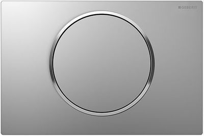 Geberit Sigma10 Actuation Plate / Matte Chrome - Bright Chrome Design Ring
