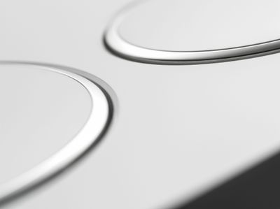 Geberit Sigma20 Flush Plate / White - Design Rings: Chrome Glossy
