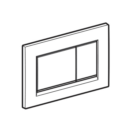 Geberit Sigma20 Square Flush Plate / White - Design Stripes: Gold