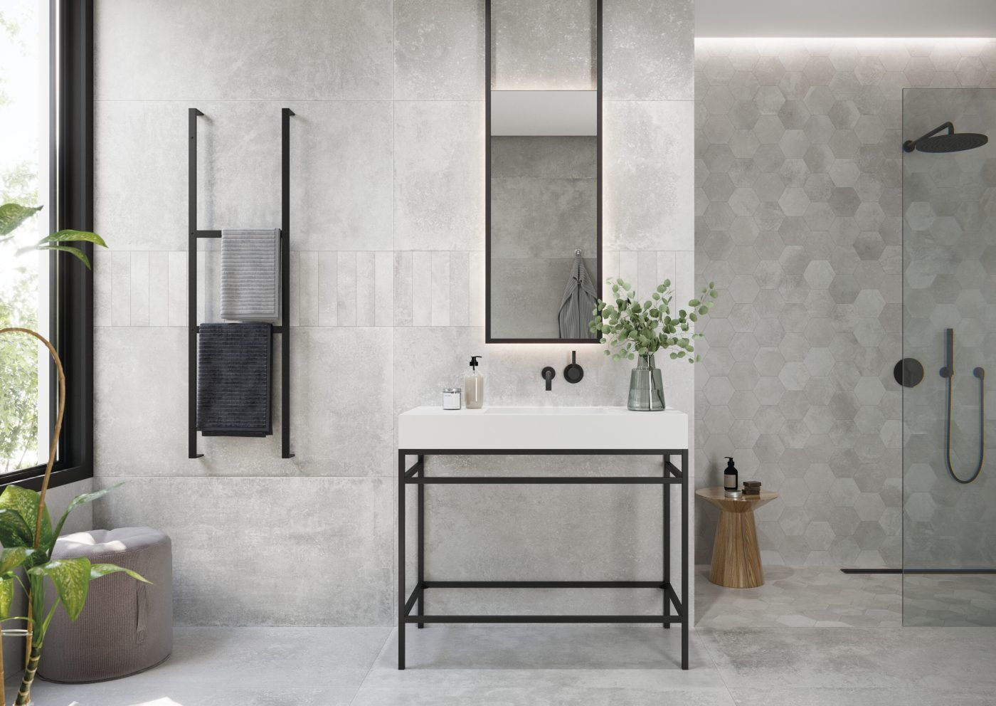 Grès cérame Midtown Pearl mat R10 60 x 120 cm - Cifre Ceramica — vue 2